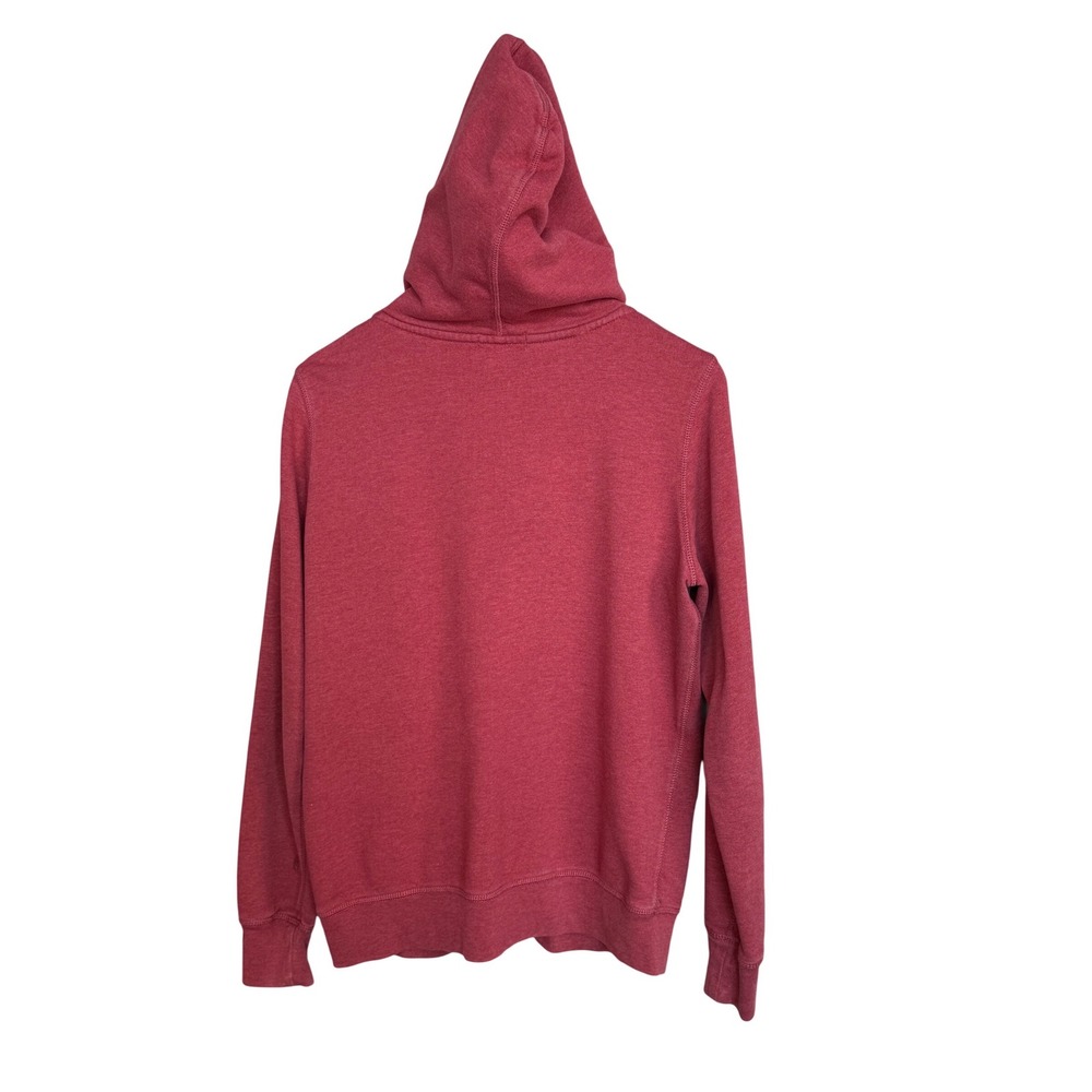 Polo Jeans Co Ralph Lauren Zip Hoodie Mens XL Red Cotton Blend Distressed Logo - Picture 2 of 10